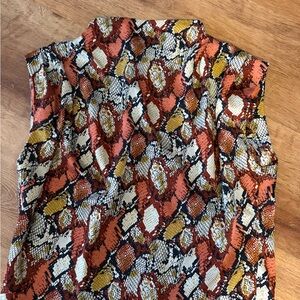 THML  Patterned Multi-Color Sleeveless Blouse